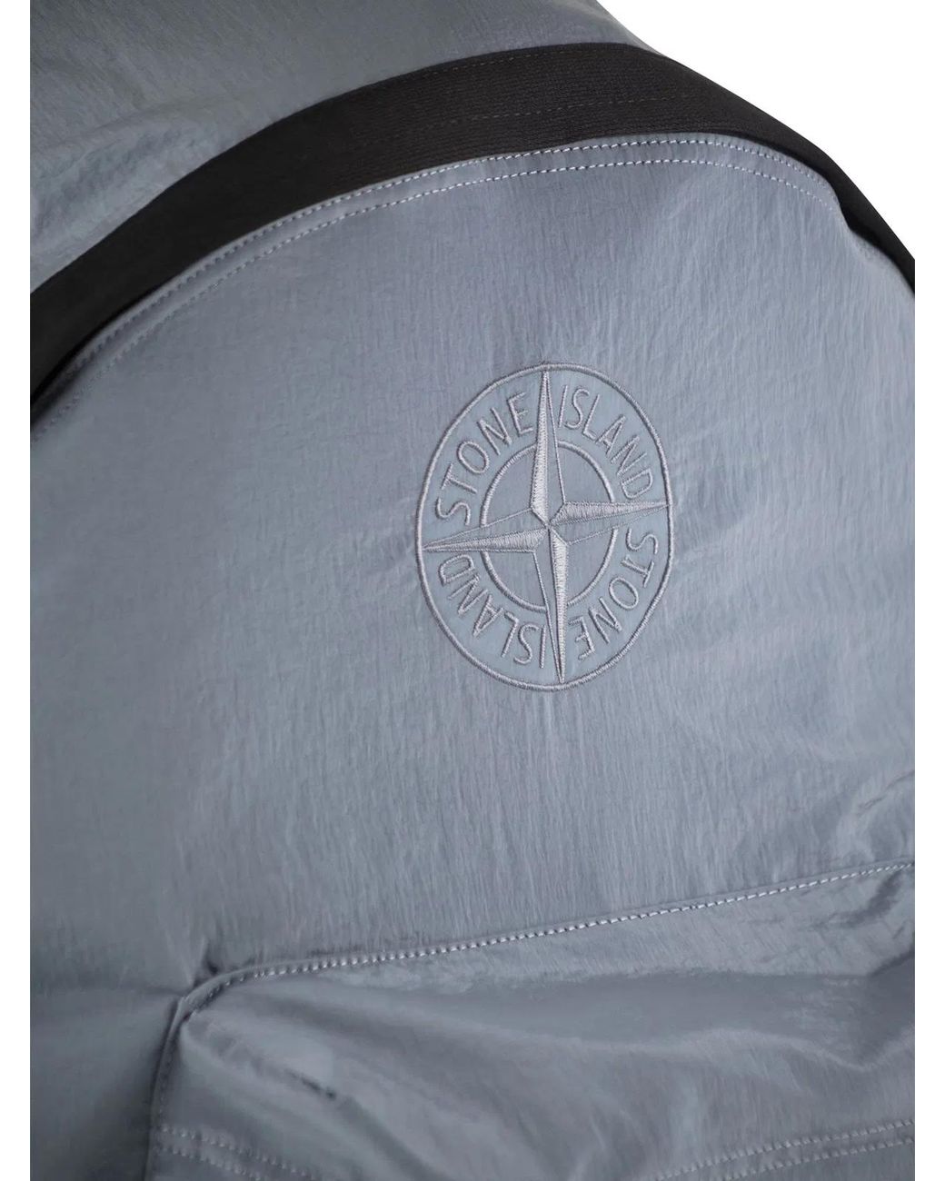 Stone Island Gray Backpack With Pockets And Padded Shoulder Straps