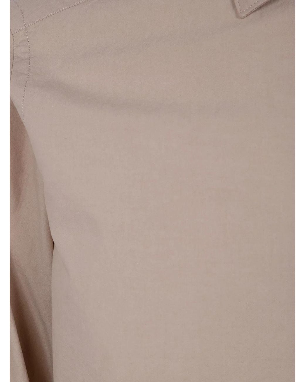 Tintoria Mattei 954 Brown Slim Poplin Shirt for men