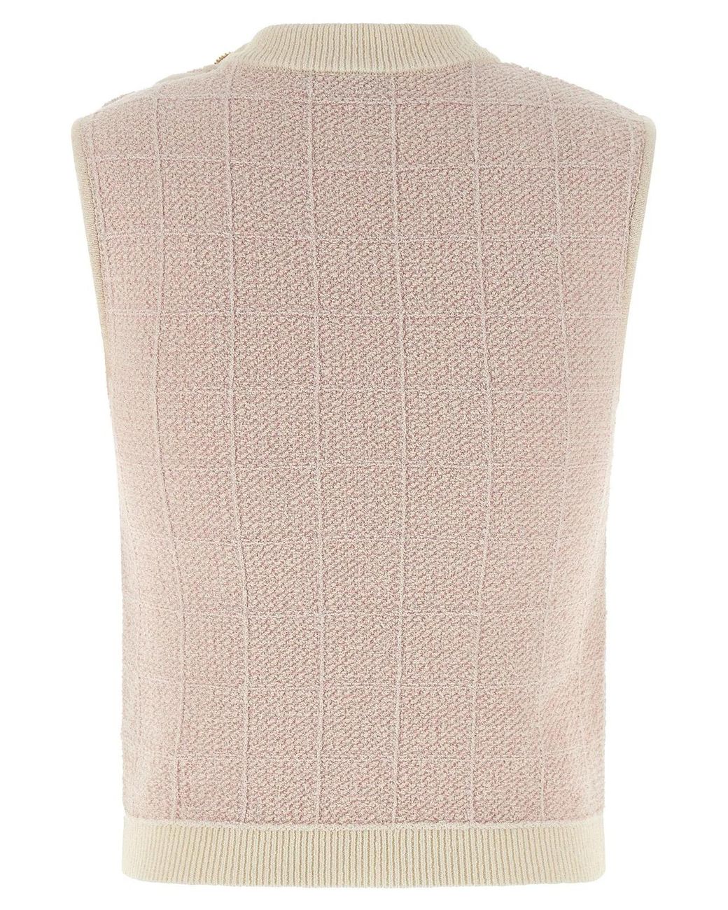 Balmain Natural 'Testa Di Leone' Tweed Vest