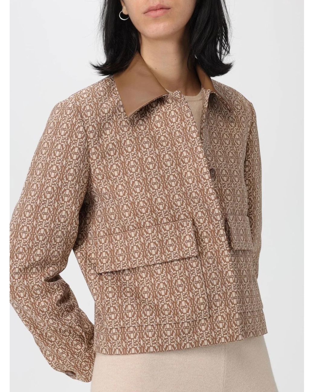 Max Mara Natural Embroidered Cotton Viborg Jacket