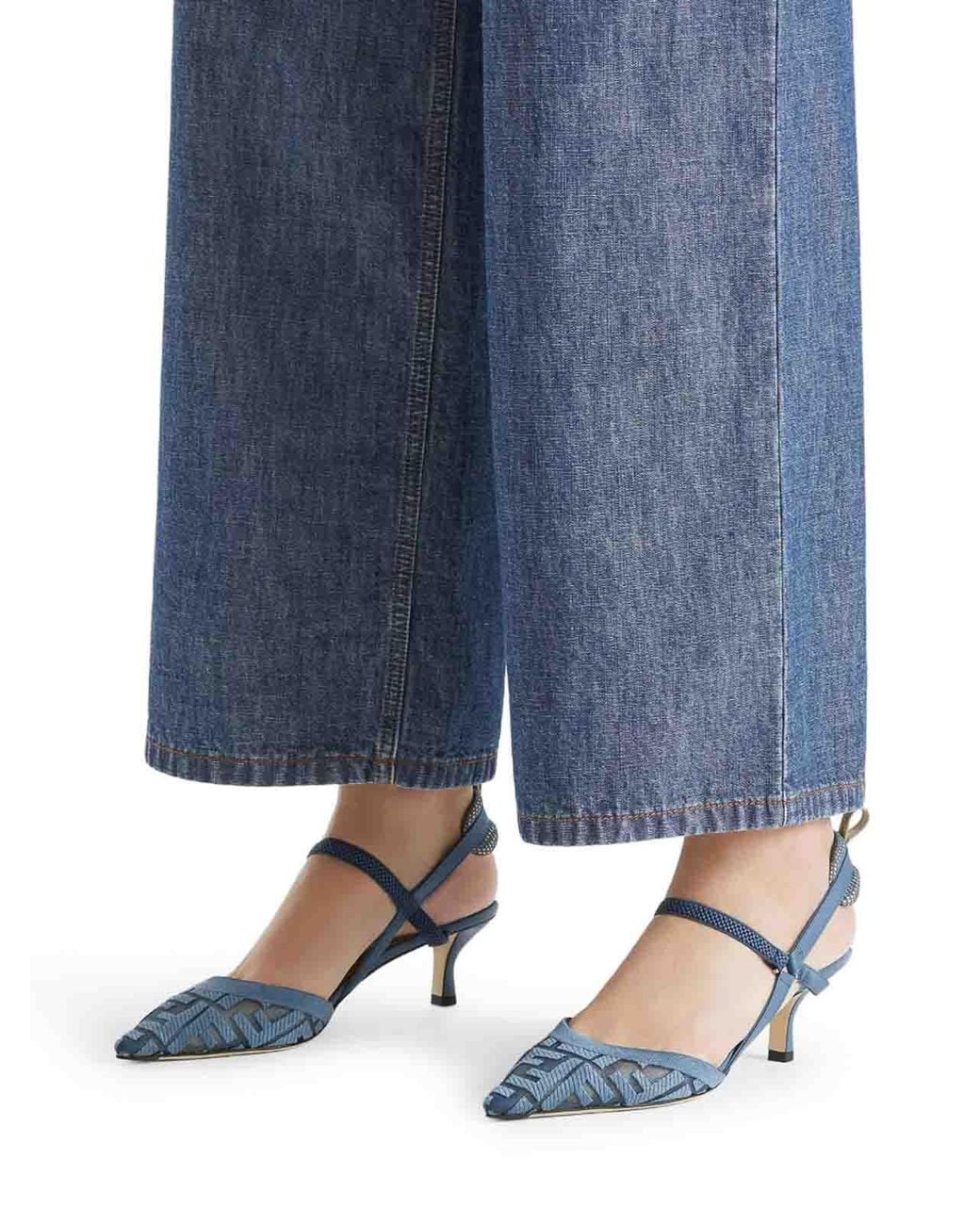 Fendi Blue Colibr Lite Slingback