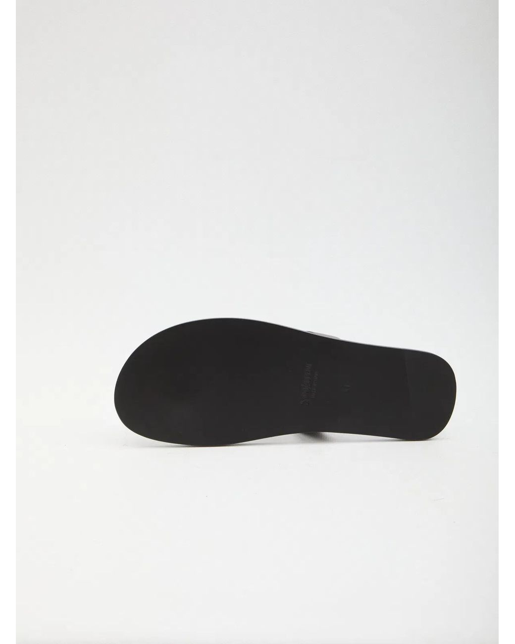 Saint Laurent Black Leather Flip-Flops for men