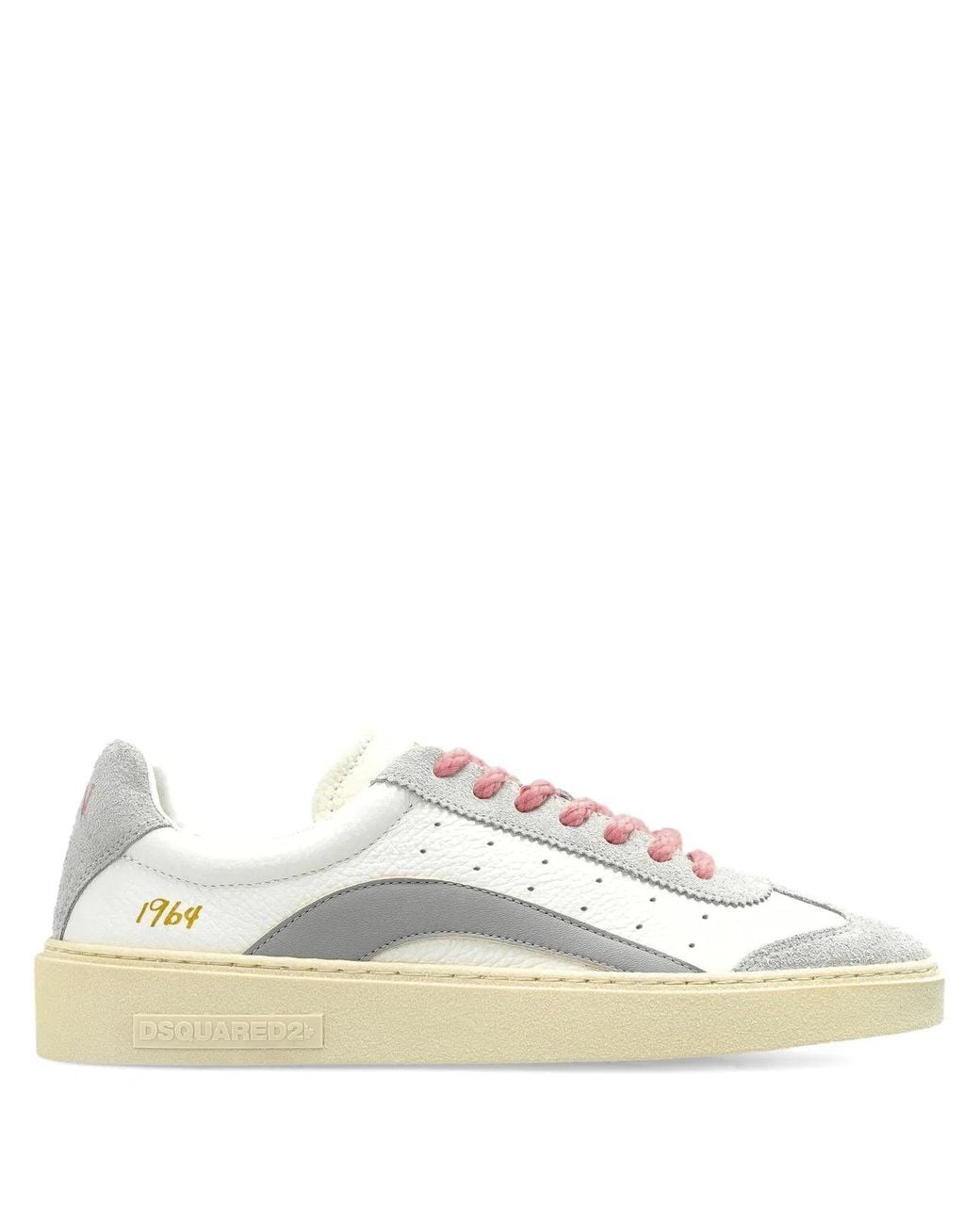 DSquared² Gray Leather Sneakers