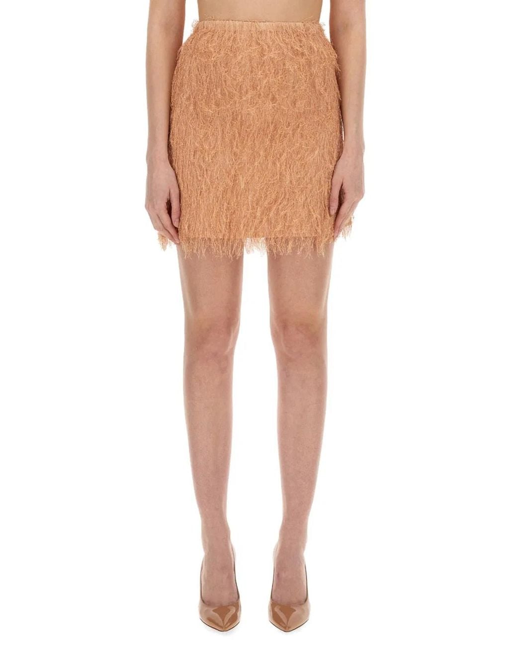 Alysi Multicolor Frizzy Mini Skirt