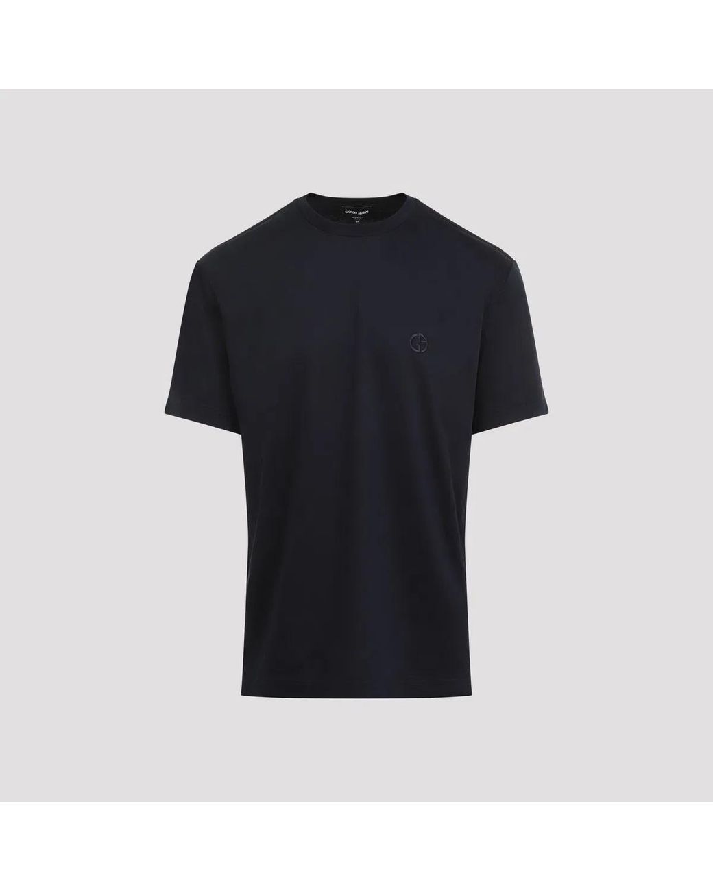 Giorgio Armani Black Cotton T-Shirt for men