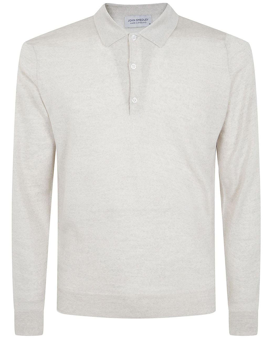 John Smedley White "Belper" Long Sleeves Shirt for men