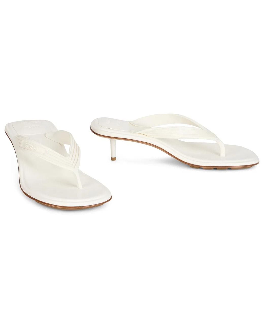 Bottega Veneta Black Flip-Flops With Heel Sampieri