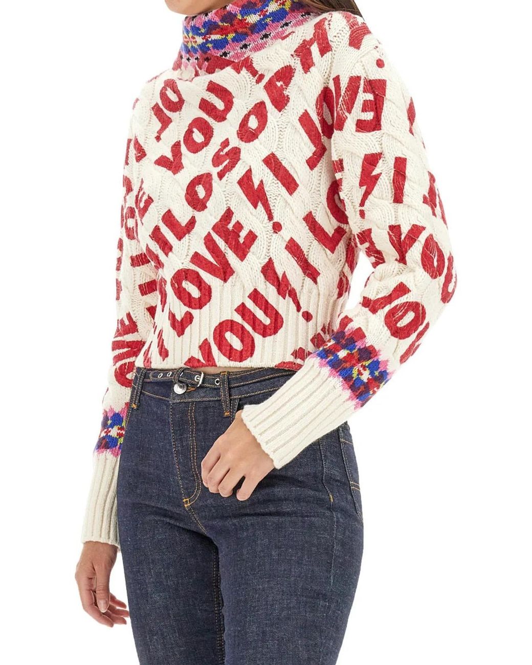 Philosophy Di Lorenzo Serafini Red High Neck I Love You Philosophy T-Shirt