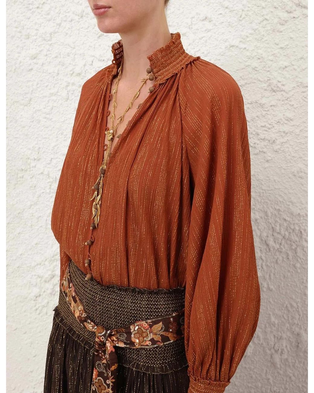 Zimmermann Brown Aster Blouse