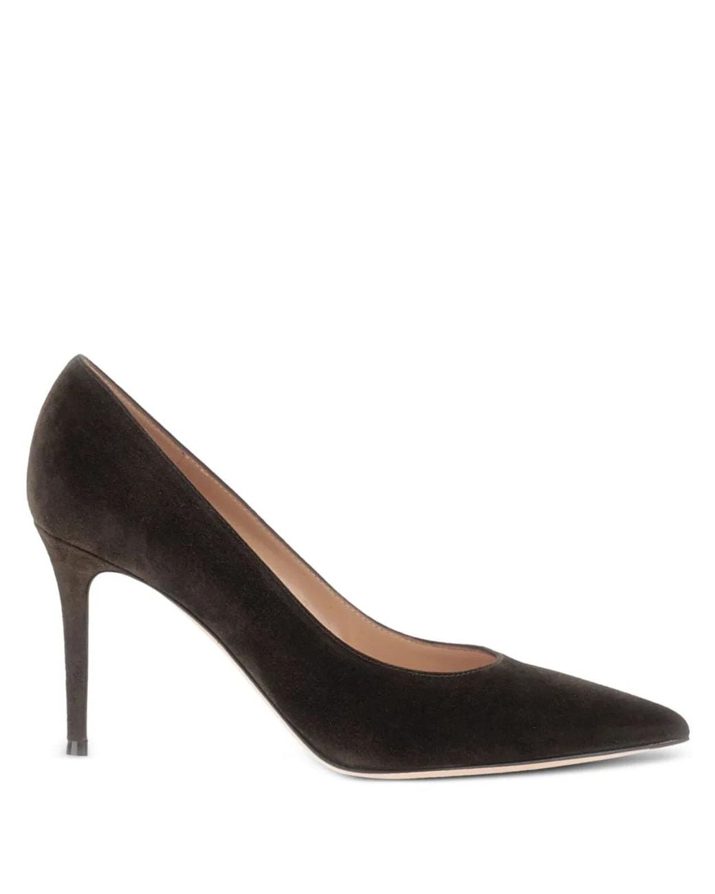 Gianvito Rossi Brown Suede Leather High Heel Shoes
