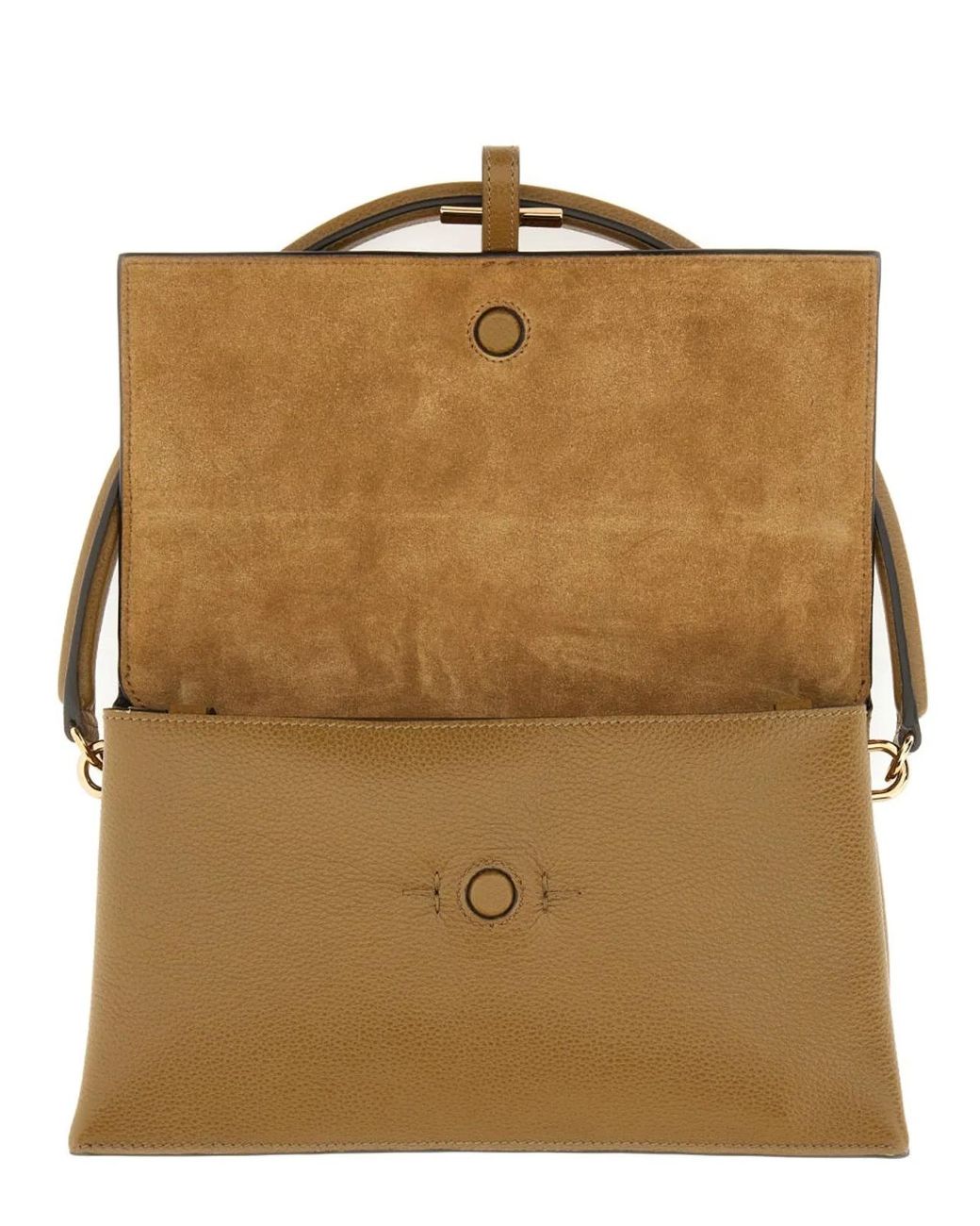Tod's Brown T Timeless Flap Bag