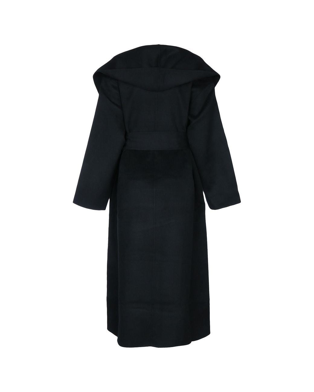 Totême  Black Hoodie Belted Coat