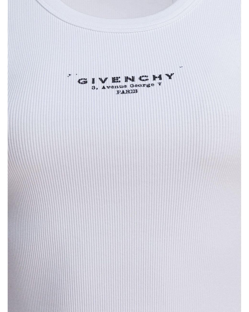 Givenchy White Cotton Tank Top With Logo