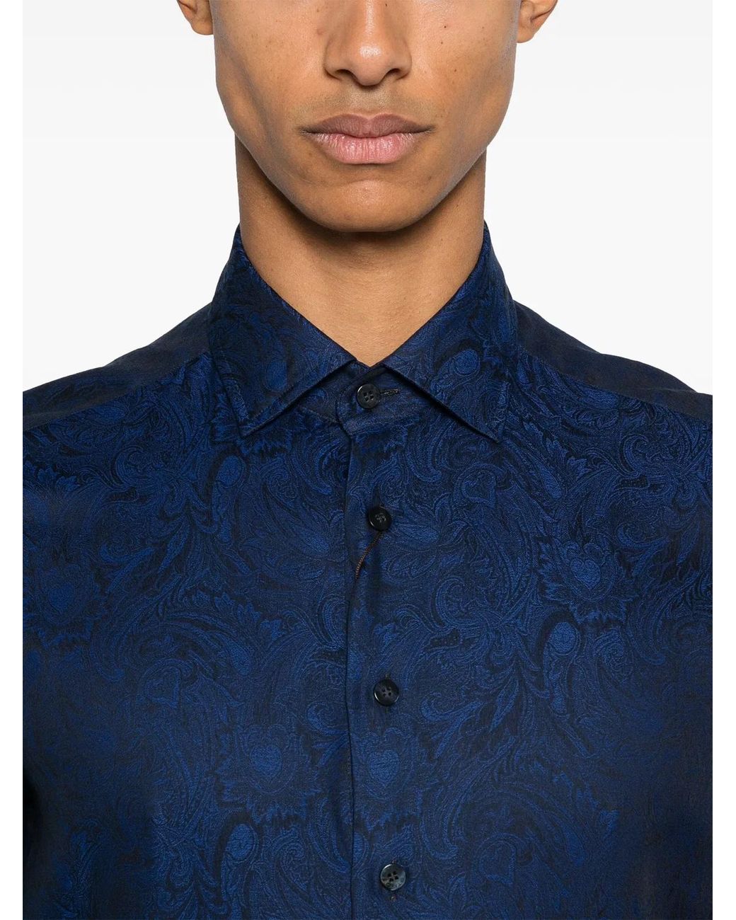 Etro Blue Mrib000199Tj509 Shirt Roma
