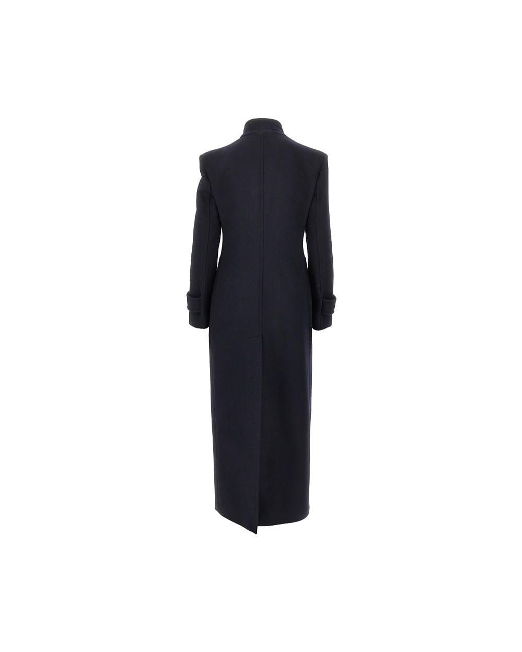 Pinko Blue Cloth Single-Breasted Long Coat