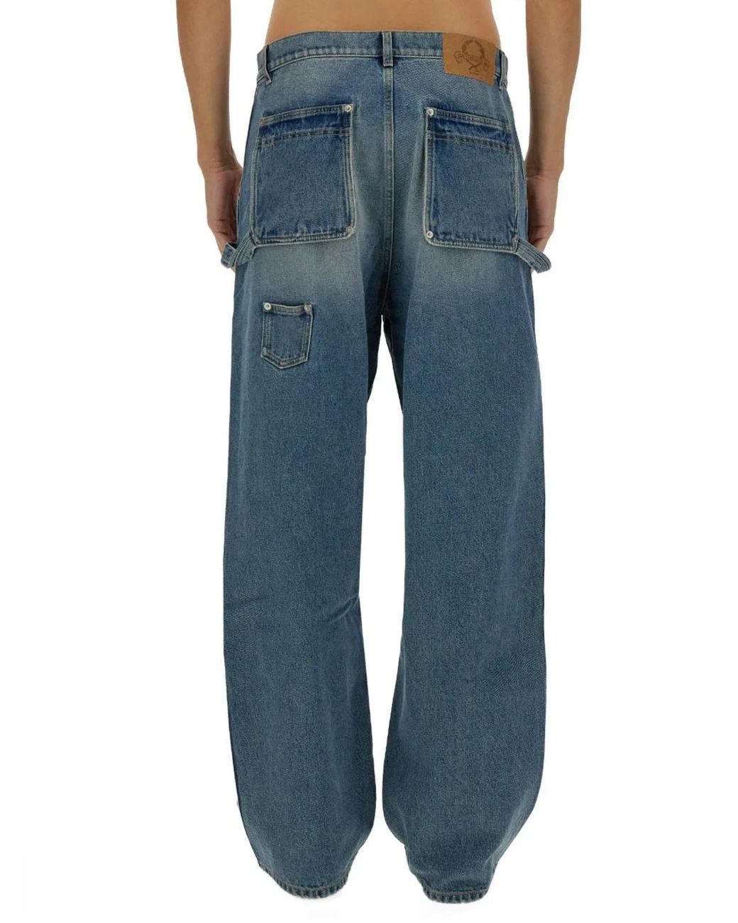 Moschino Couture Blue Wideleg Jeans for men