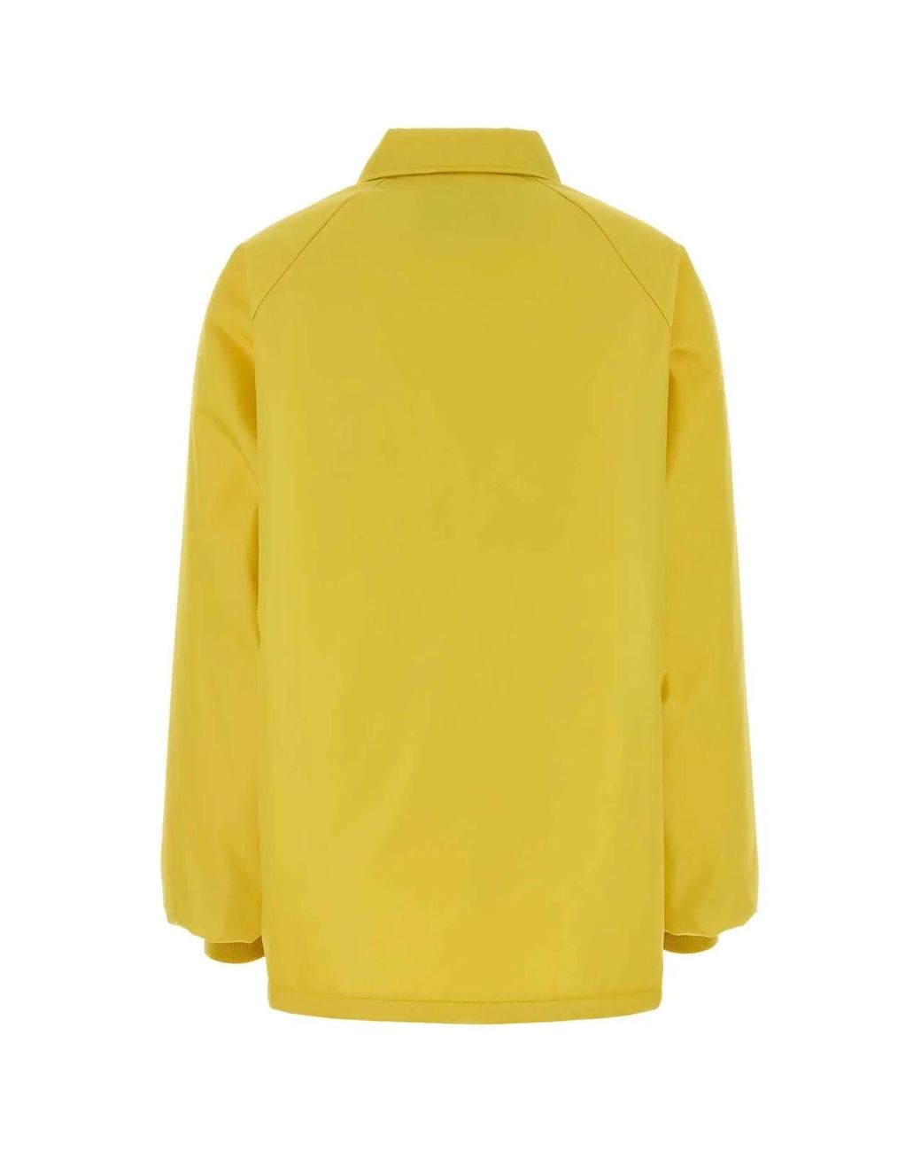 Prada Yellow Logo Shirt Collar Jacket
