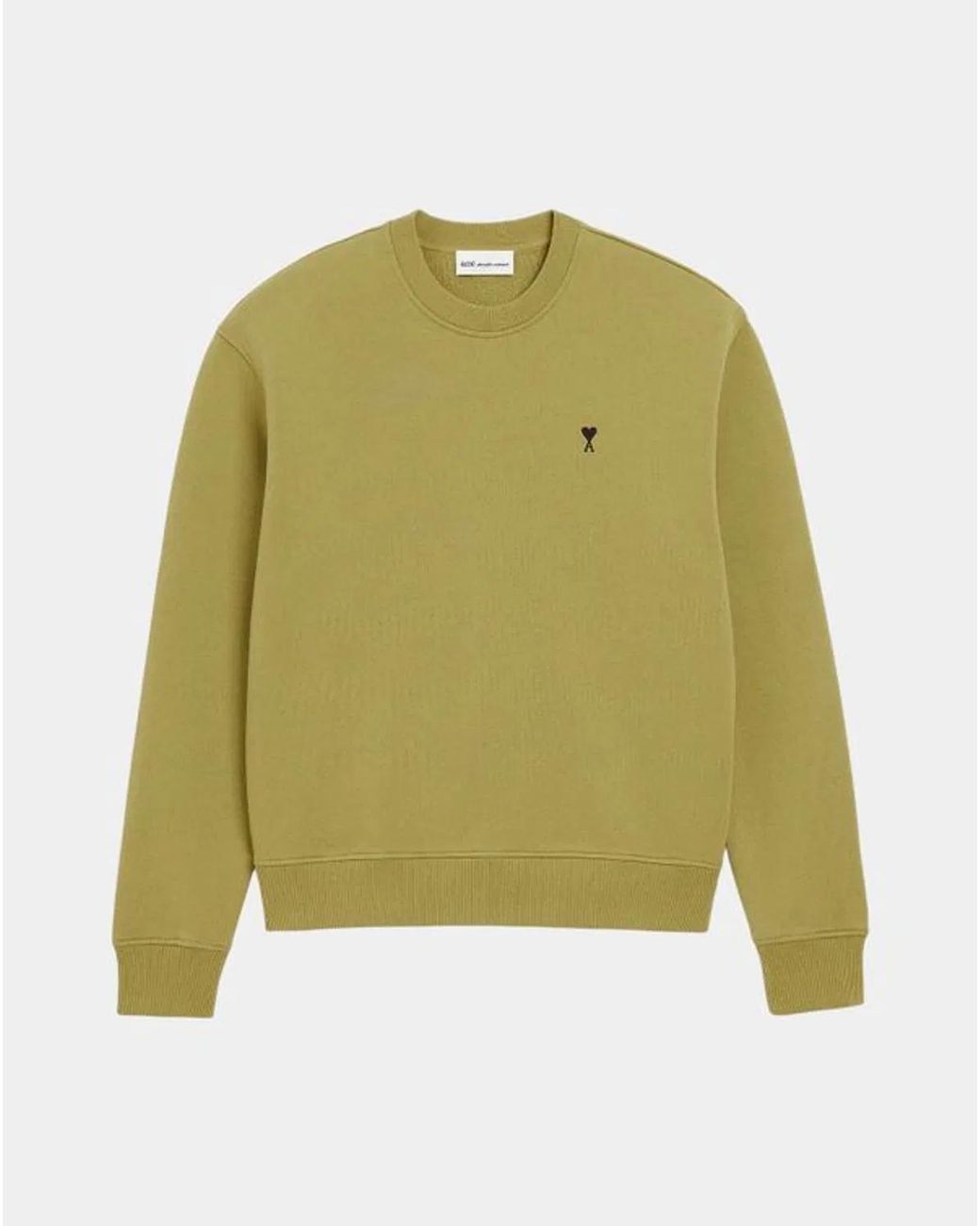 AMI Green Matcha Cotton Sweatshirt for men