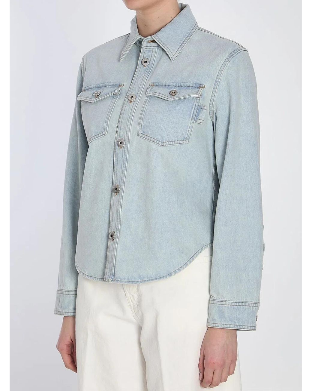 Bottega Veneta Gray Denim Shirt