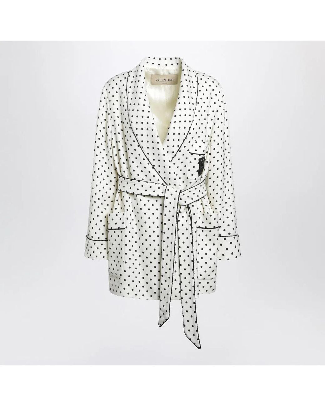 Valentino White Supergrain Jacket With Plusdepois Print