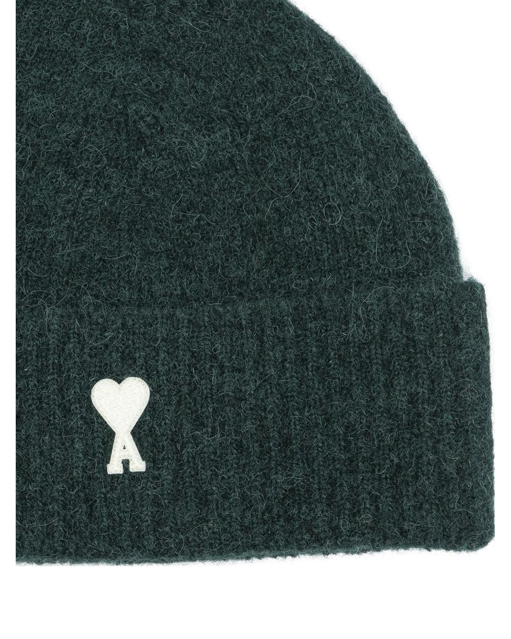 AMI Green Alpaca Beanie for men