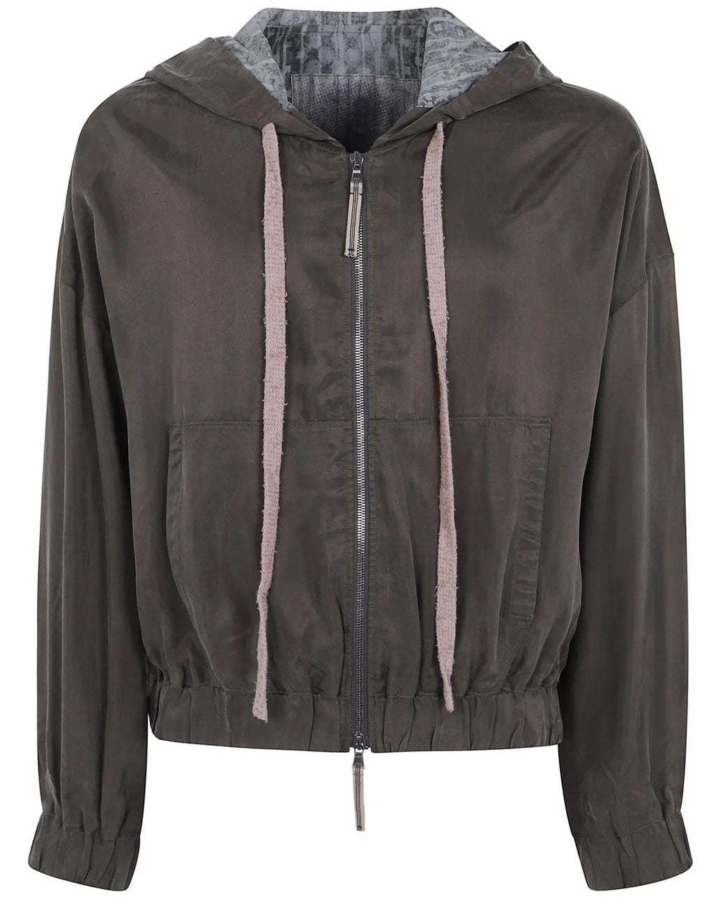 Ziggy Chen Black Cropped Full Zip Hoodie for men