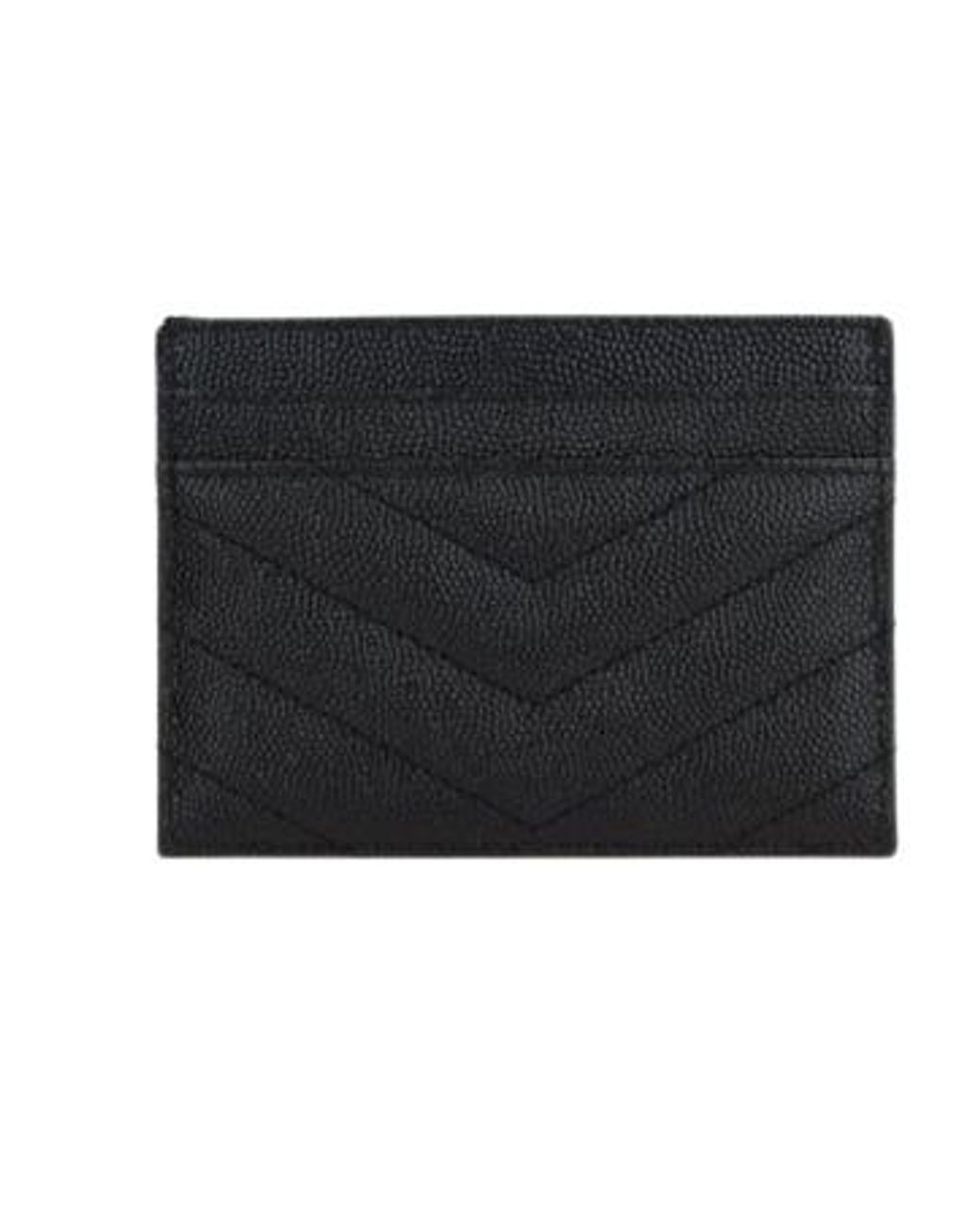Saint Laurent Black Logo Detail Leather Card Holder