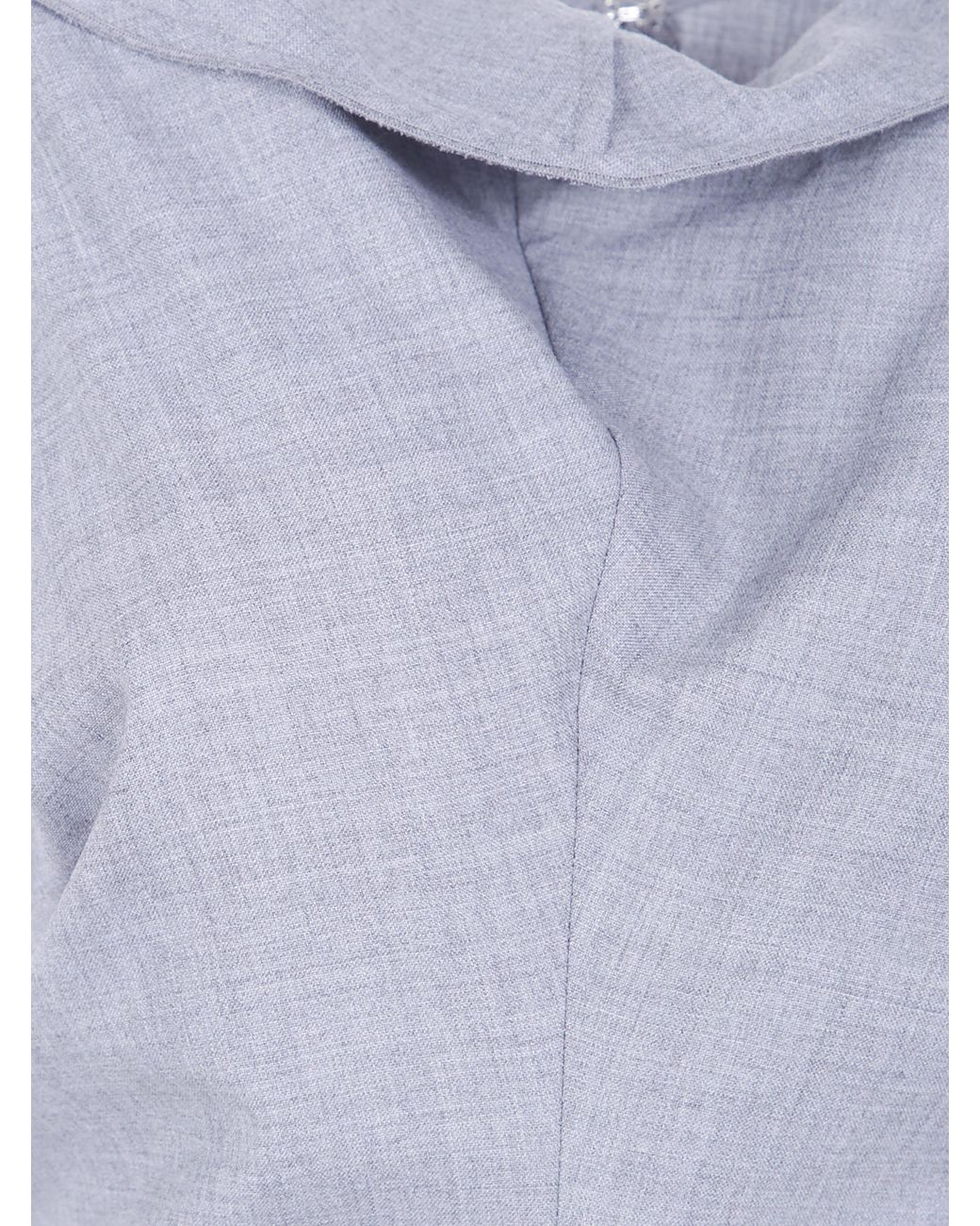 Victoria Beckham Gray "Draped" Tailored Midi Dress