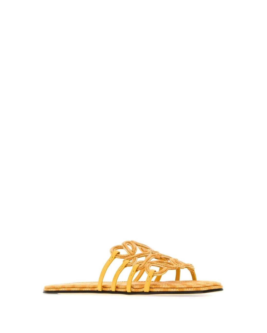 Loewe Orange Paula's Ibiza Pastel Canvas Paula S Ibiza Petal Anagram Slippers