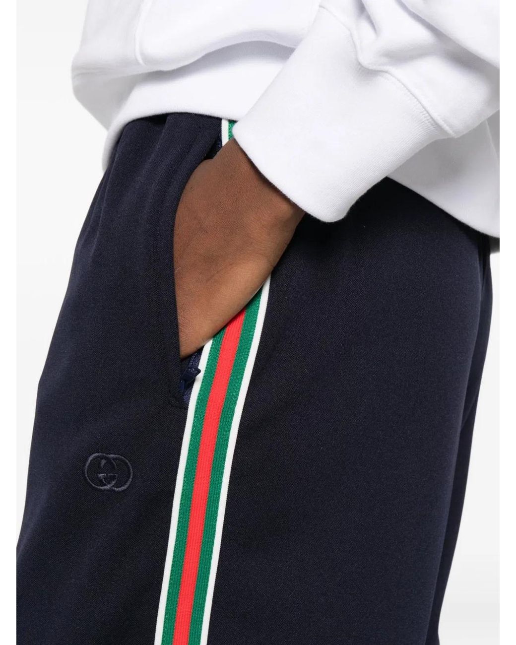 Gucci Blue Technical Jersey Sports Trousers