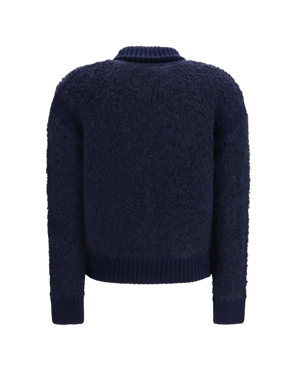 Jacob Cohen Blue Alpaca-Blend Bouclé