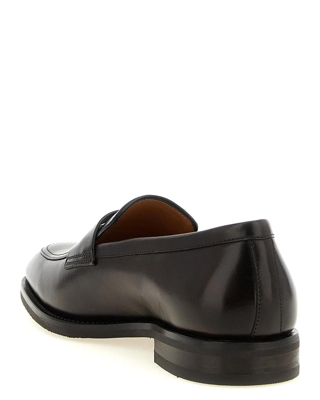 Santoni Black 'Gregor' Loafers for men