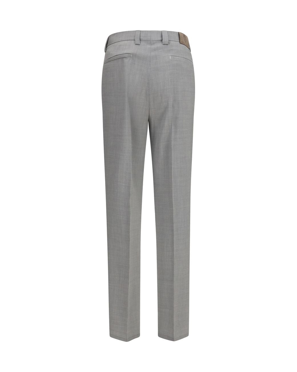 Brunello Cucinelli Gray Dynamic Wool Pants for men