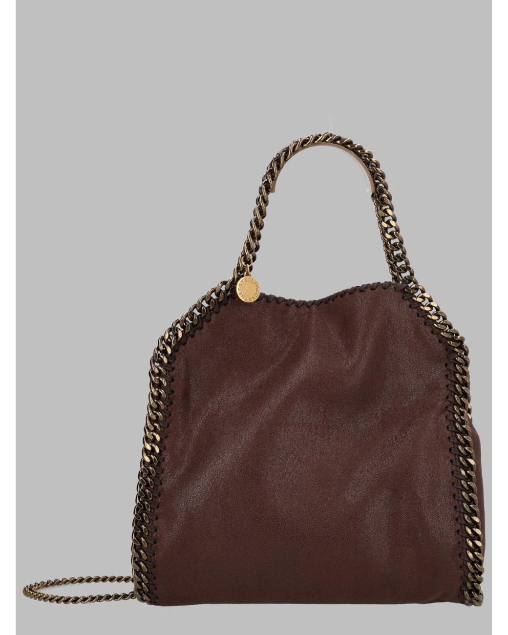 Stella McCartney Brown Stitched Mini Shoulder Bag