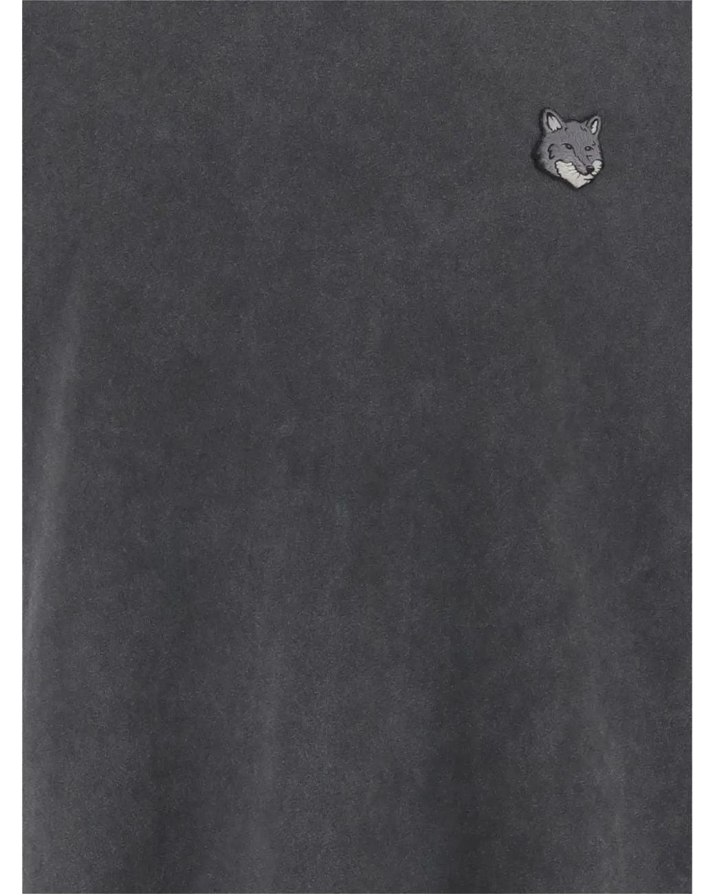 Maison Kitsuné Gray Maison Kitsuné Fox Head Faded Comfort Tee Shirt for men