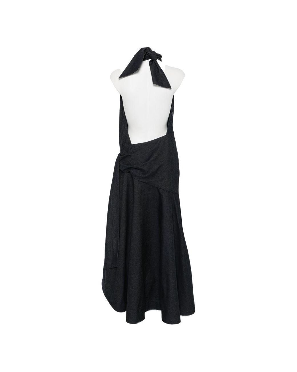 Zimmermann Black Valiant Denim Draped Dress