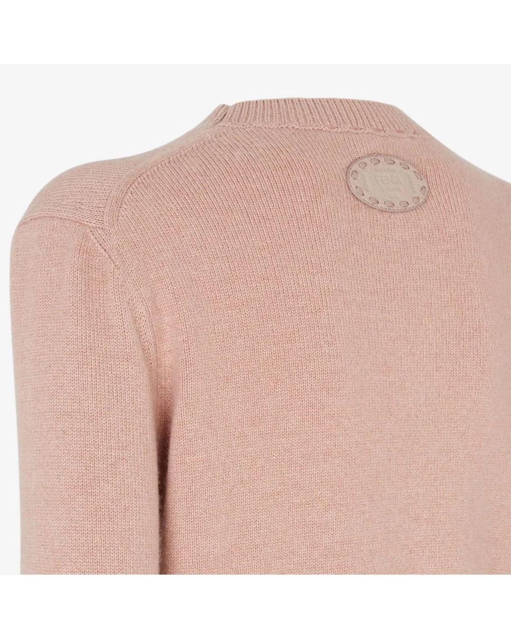Fendi Pink Crew Neck Ws Logo Back