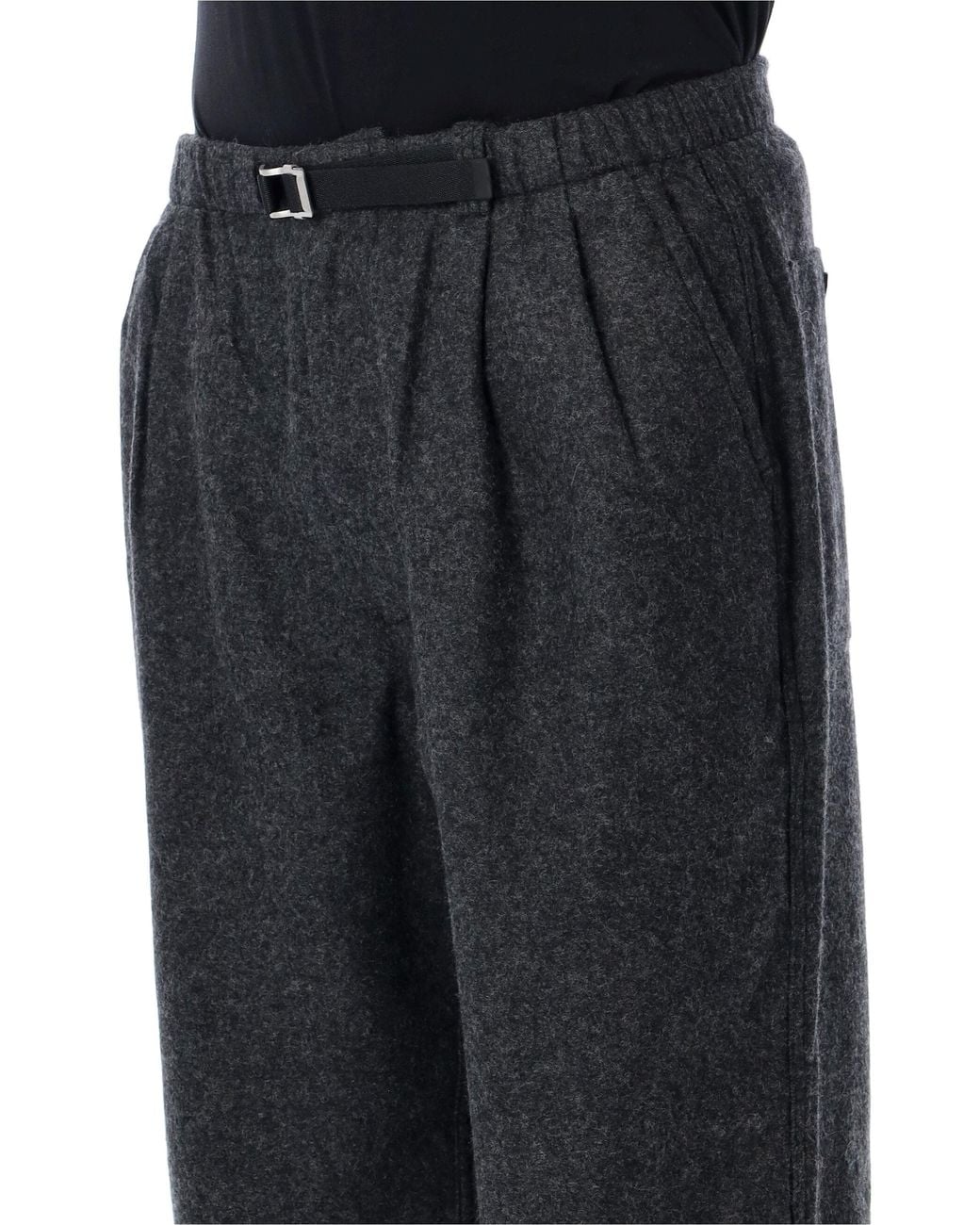 Nanamica Black Melton Belted Pant for men