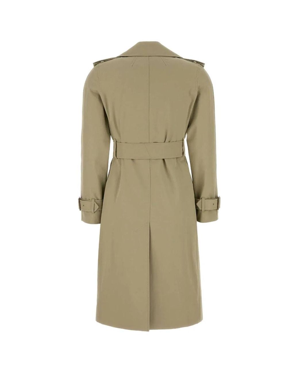 Burberry Green Sage Gabardine Trench Coat