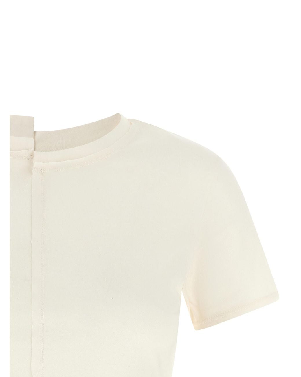 Y-3 White Asymmetric T-Shirt