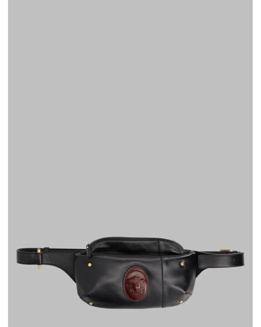 Versace Gray Belt Bag Medusa Leather for men