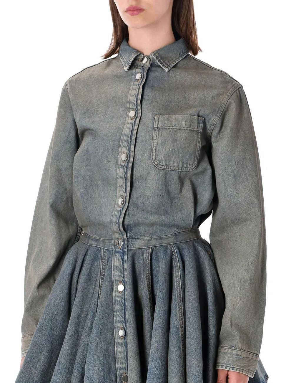 Haikure Gray Shila Ziggy Denim Dress