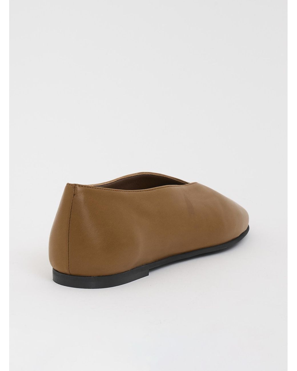 Poeve Brown Leather Ballet Flat