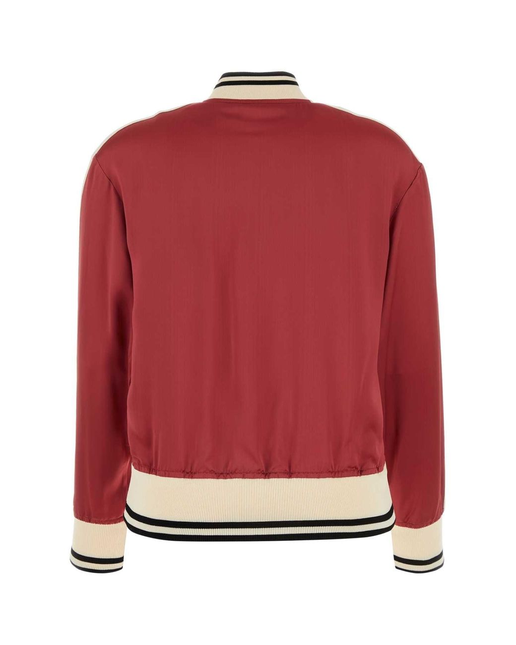 Palm Angels Red Tiziano Viscose Bomber Jacket