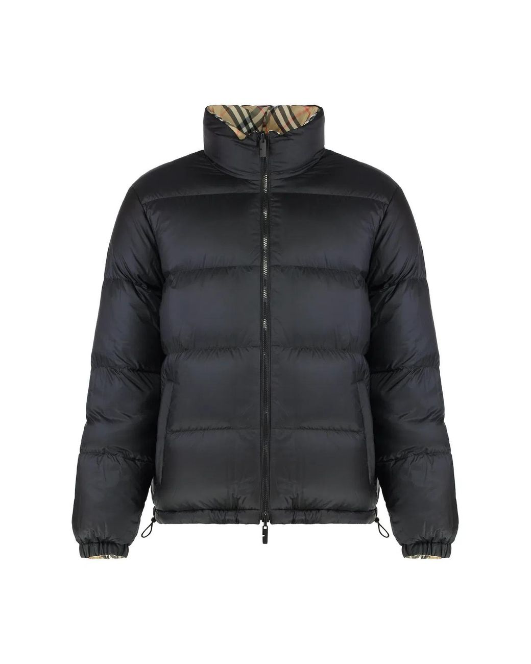 Burberry Brown Reversible Snowdon Check Down Jacket for men