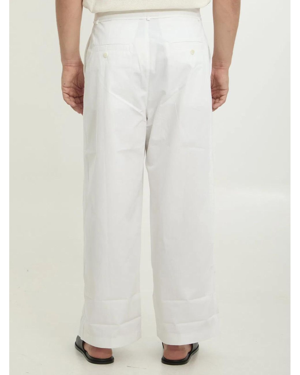 Jacquemus White Marin Trousers for men