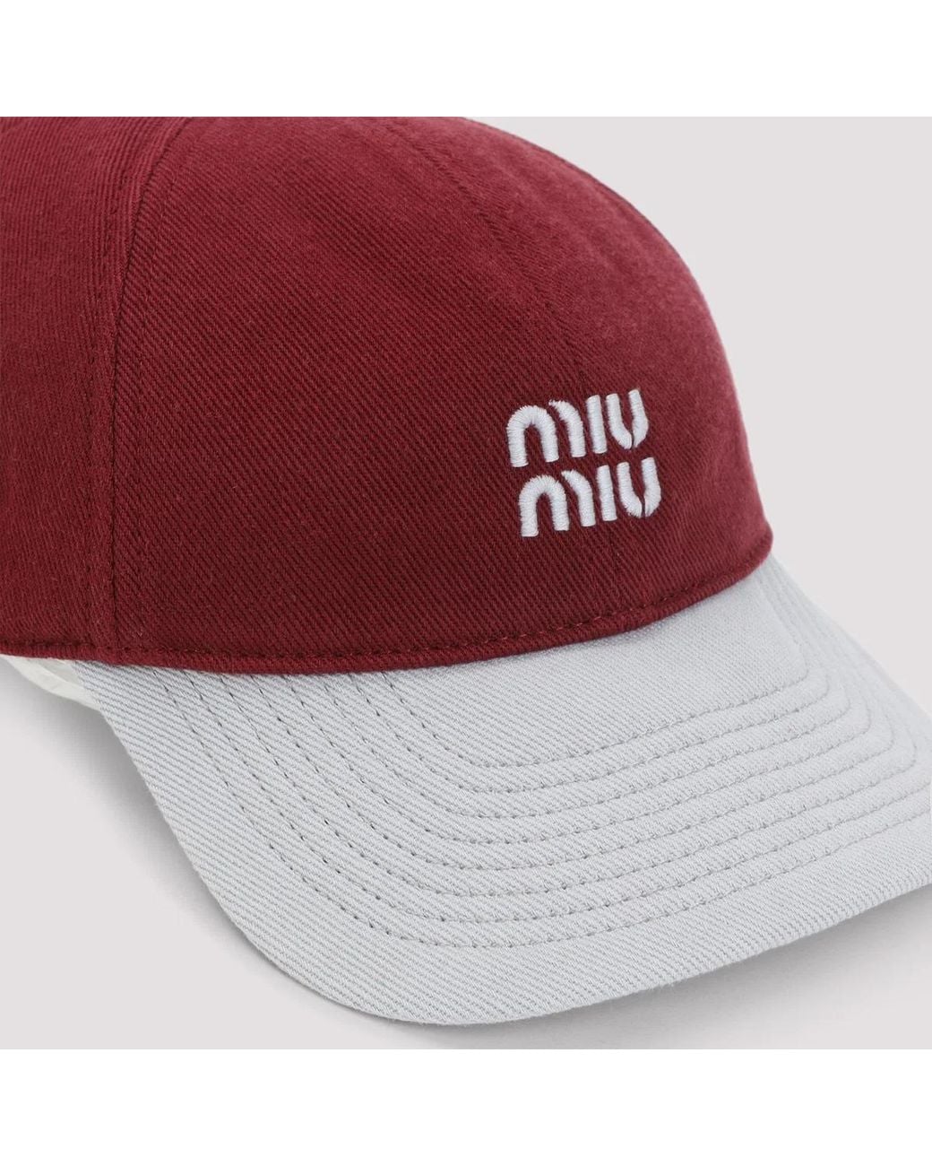 Miu Miu Purple Cerise Cotton Hat