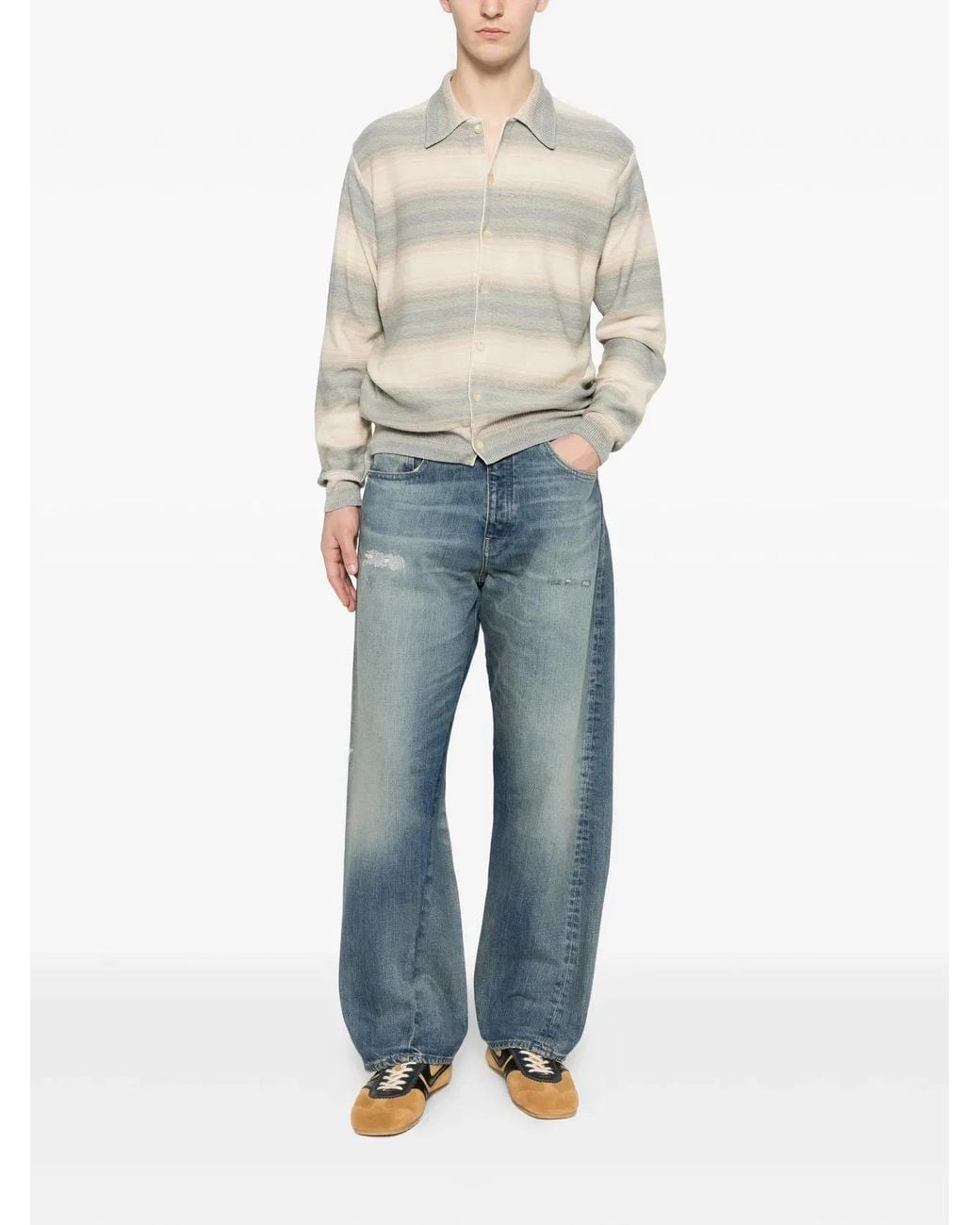 sunflower Blue Wide Twist Jeans for men