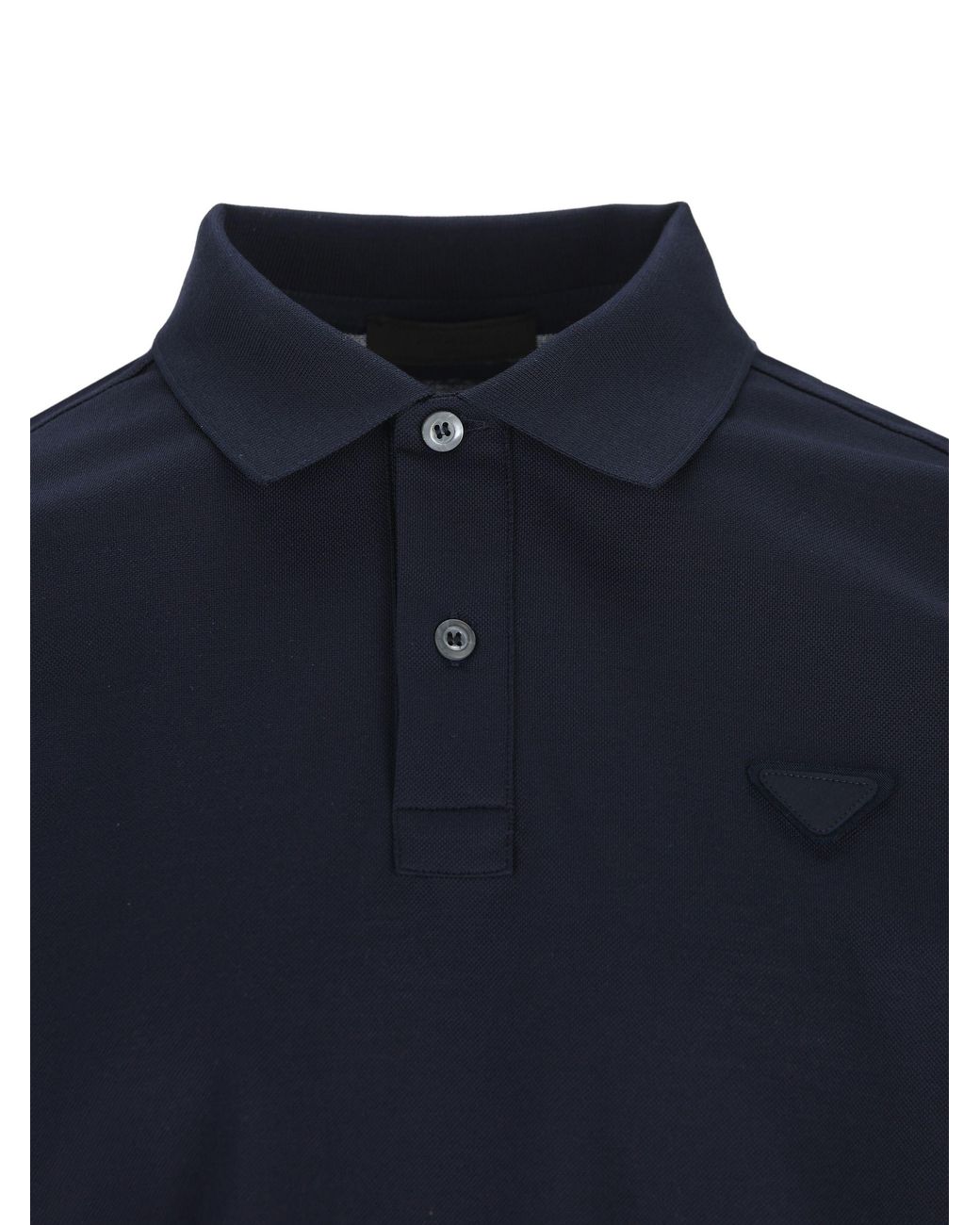 Prada Blue Short Sleeve Polo Shirt for men