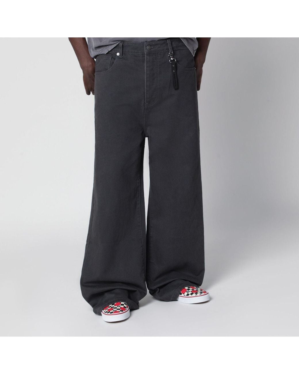 DAGGER Black Faded Baggy Jeans for men